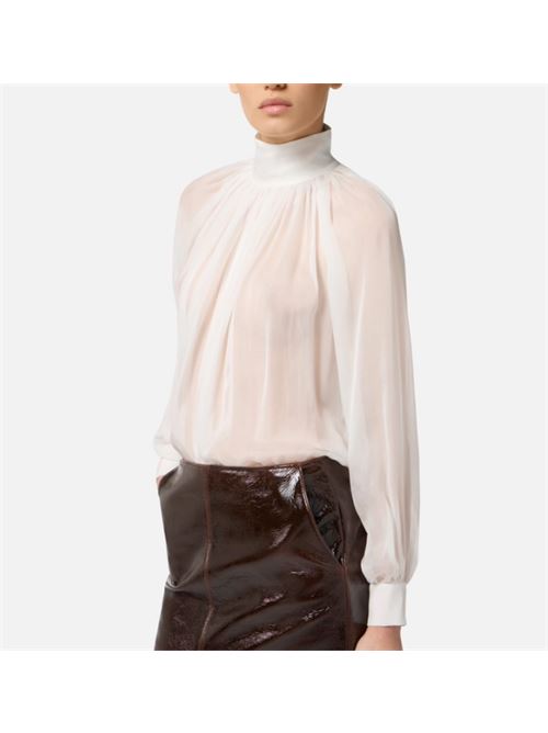 BLUSA IN VOILE ELISABETTA FRANCHI | CA13457E2360 Avorio
